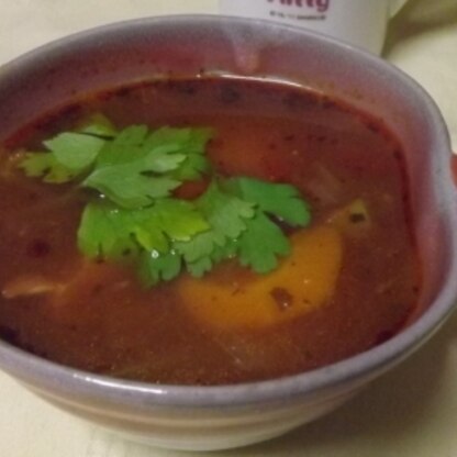スープ大好きな我が家の定番で～す。
トマト味は特に人気♪　
野菜が沢山食べられて美味しくて最高ですね！